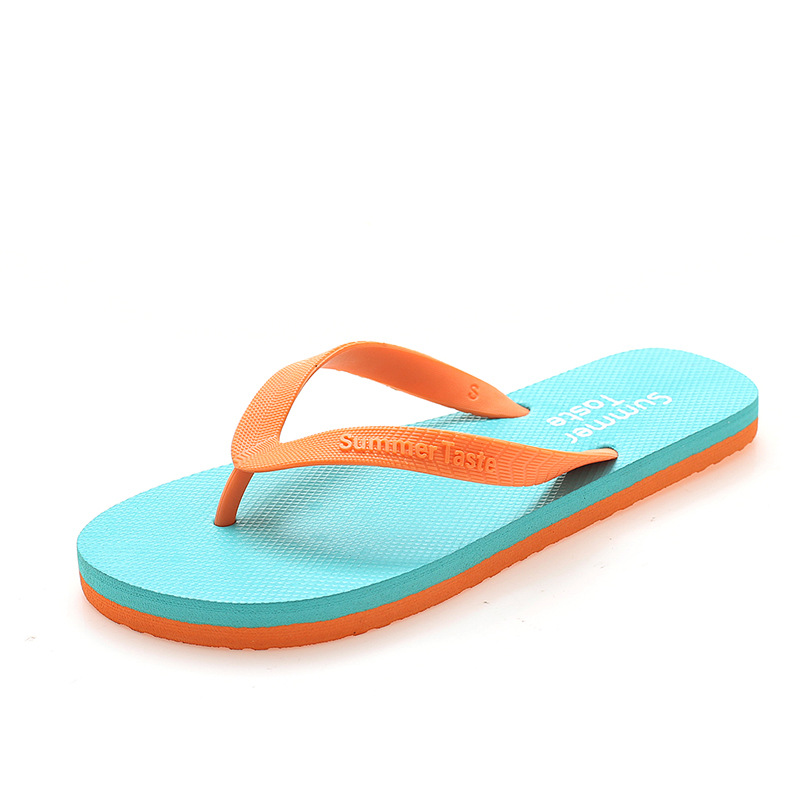 New Two-tone Flip-flops For Men Non-slip Clip-heels Stylish Sandals Beach Sandals