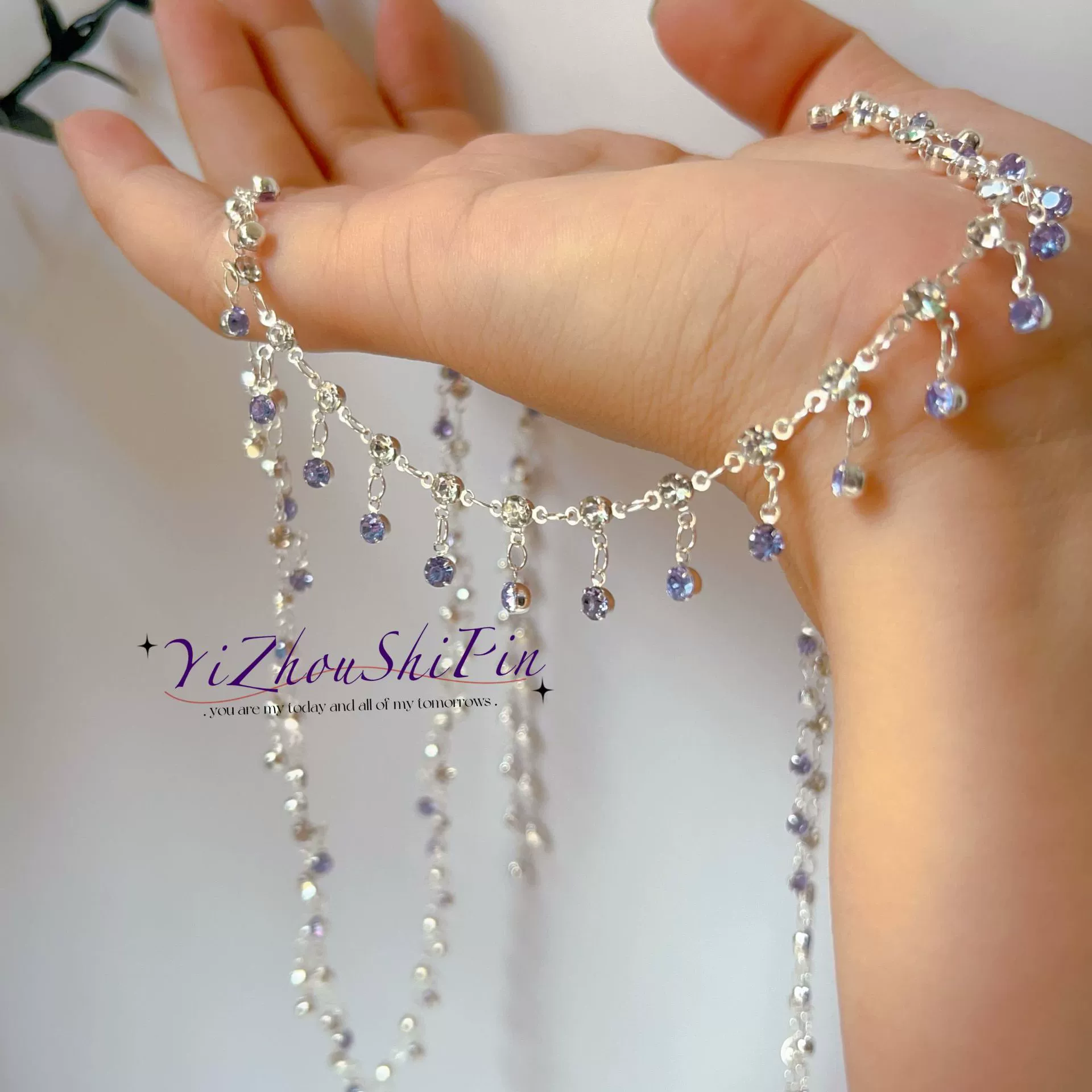 Chain, accessory handmade, copper Hanfu with tassels, DIY