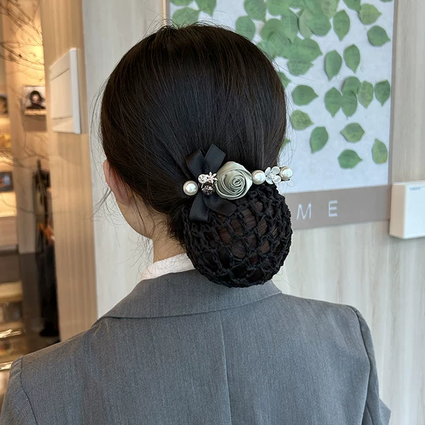 Hairnet for Women, Nurse, Flight Attendant, Hairnet for Updo, Bank Professional Hair Accessory, High-End New Hair Ornament