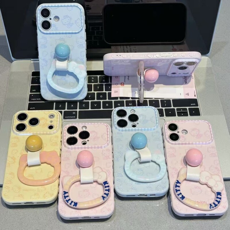Heart-shaped cat ring stand suitable for Apple 17 Pro Max, iPhone 18, Huawei heart-shaped window soft case Heart-shaped cat ring stand suitable for Apple 17 Pro Max, iPhone 18, Huawei heart-shaped window soft case