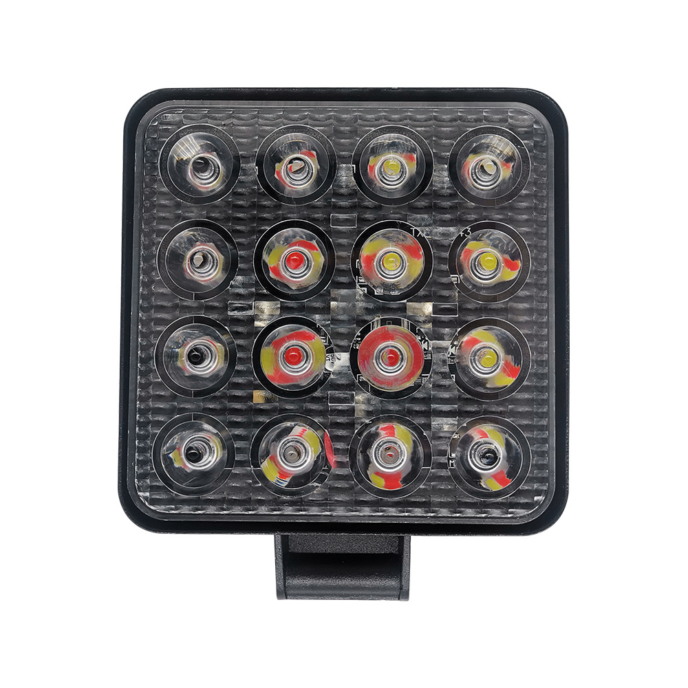 Luz DE TRABAJO cuadrada de color brillante luz de trabajo intermitente multicolor luz de trabajo intermitente de 3W luz intermitente de coche