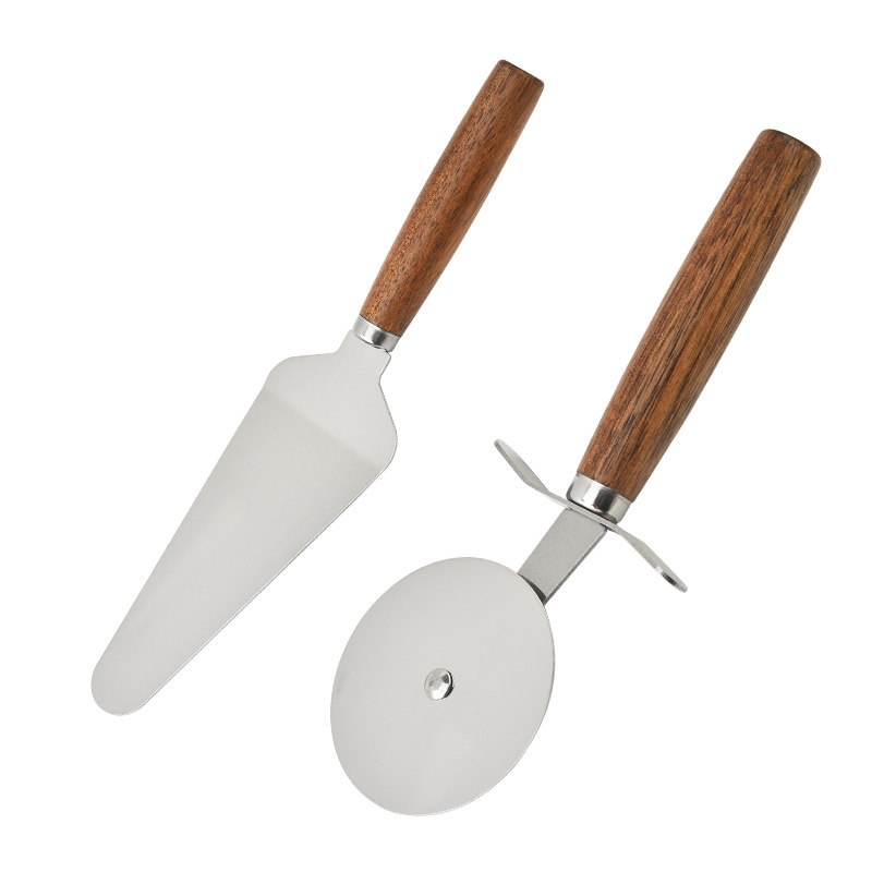 Utensilios para hornear, espátula para pasteles, espátula para pizza de acero inoxidable, espátula para cocinar alimentos, espátula triangular para queso, cuchillo para pizza