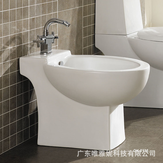 Bidé de Pie para Baño OK-0135 de Cerámica Fácil de Limpiar