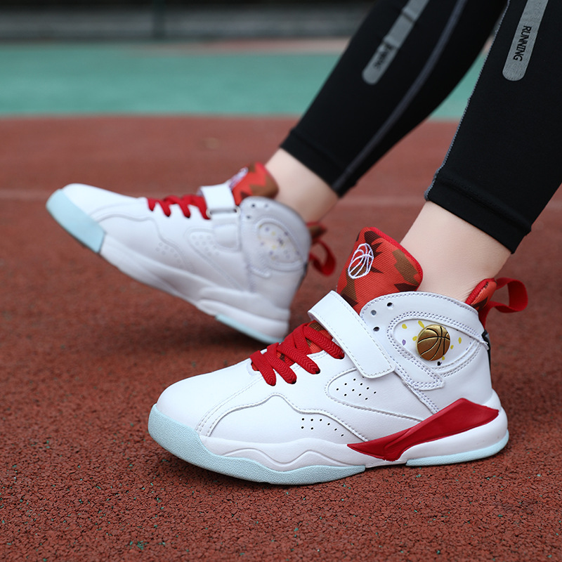Velcro mesh children's basketball shoes are wear-resistant breathable. 2023 Summer New Middle School Boys and Girls'_voghion.com