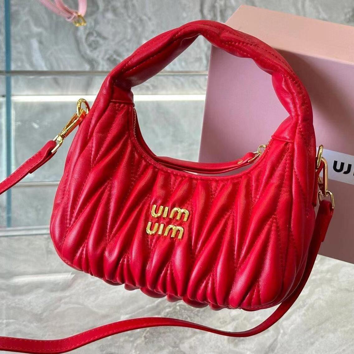 Miun bolso de bolsillo de bolsillo de moda de moda de media luna de hombro