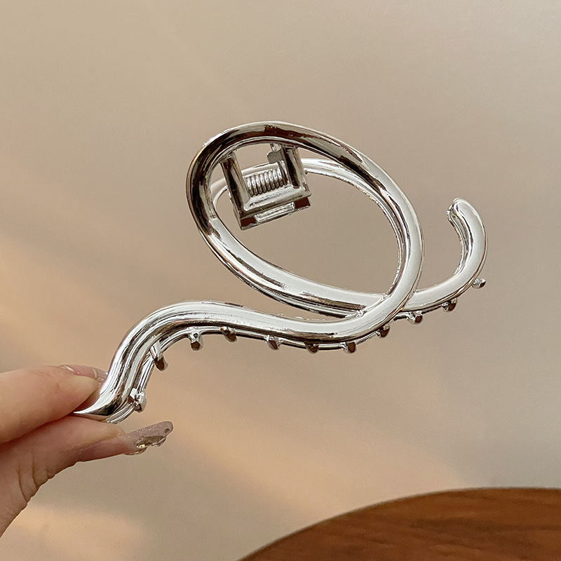 Clip de agarre de ácido acético para mujer, horquilla de disco en la parte posterior de la cabeza, rojo de red, nuevo clip de tiburón 2025, horquilla de alta gama, tocado