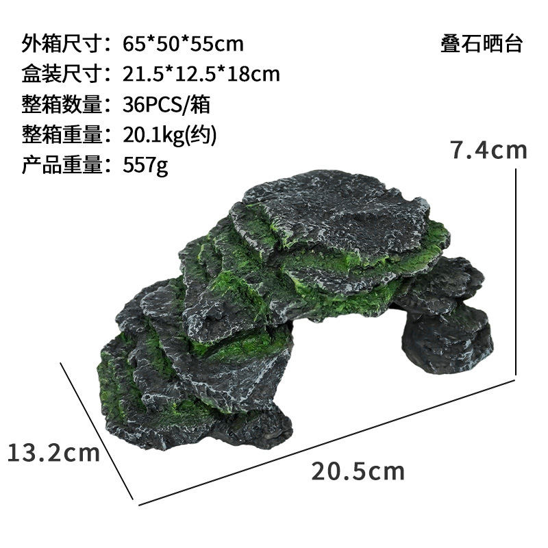 Plataforma de tumbado para tortugas, escalera de escalada, piedra de tumbado, zona de descanso, paisajismo para peceras, escondite, cueva para reptiles, decoración