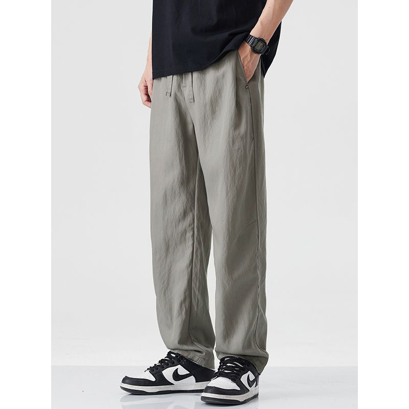 Mingge | 2025 Summer Thin Lyocell Tencel Casual Pants Men's American Retro Trendy Brand Loose Drape Pants