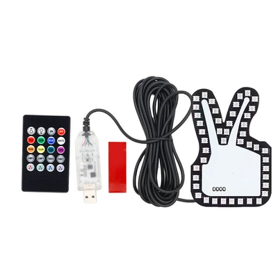 interactive Palm light, Gündüz işıqları - scissor-hand-gesture