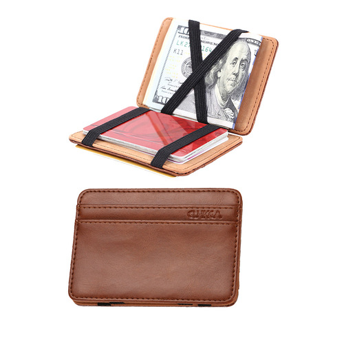 Cross-border hot selling magic wallet men's PU creative wallet fashion wallet bank card bag card holder factory wholesale