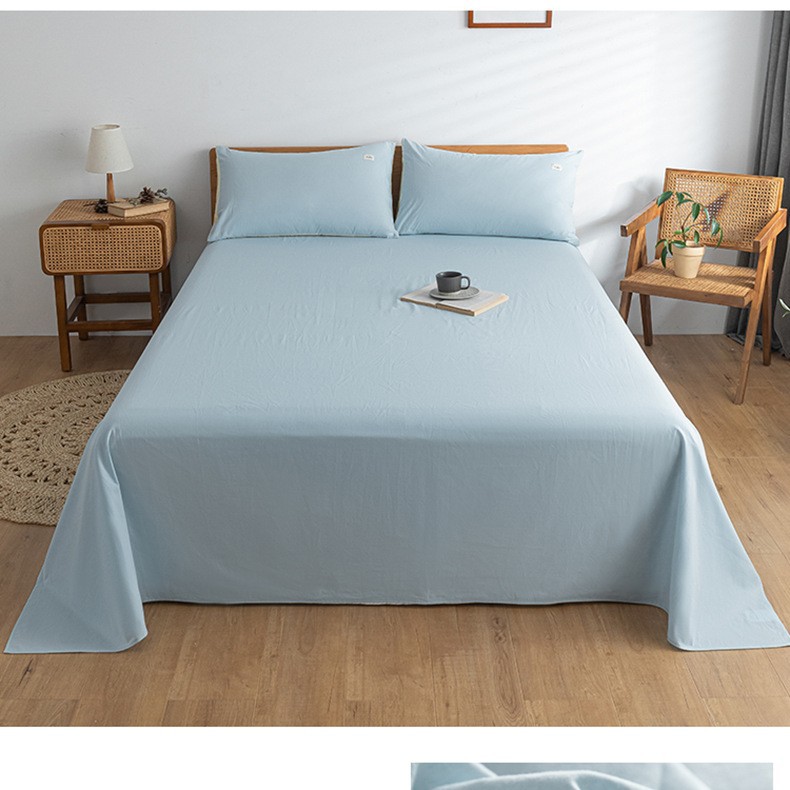 Una sábana de algodón lavado de algodón de una sola pieza de algodón 100 dormitorio de estudiantes edredón individual funda de almohada de tres piezas 3 nuevo estilo