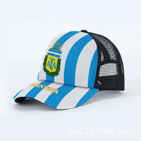 Football World Cup Baseball Cap National Team Argentina Brazil France Italy England Visor Duck Tongue Mesh Cap