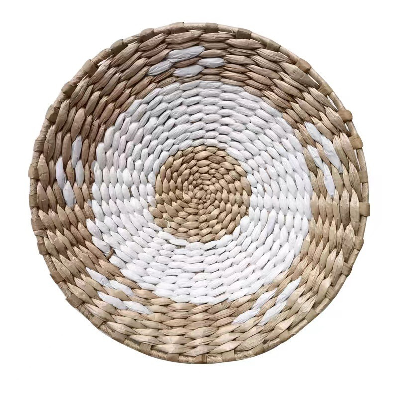 Transfronterizos tejidos de paja decoración de pared de fondo decoración de pared estilo étnico estilo bohemio decoración sofá cabezal de cama TEMU