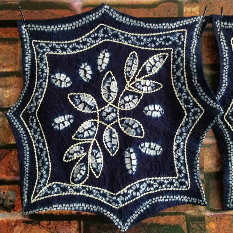 扎染八角小布云南大理特产白族手工扎染头巾/方巾/桌布/餐垫/杯垫