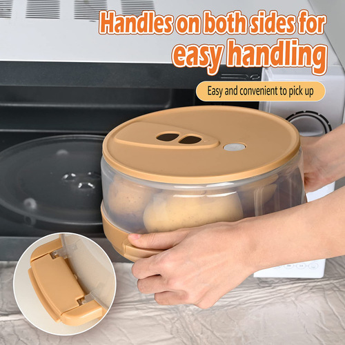 Cross-border new hot selling microwave bacon potato can potato box baking small tools home baking can
