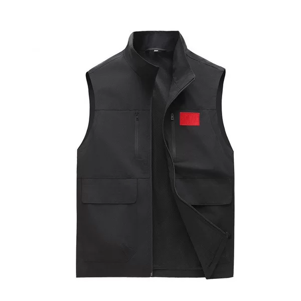 2026 new sports vest, matching family outfits for men and women, solid-color open-front vest, sleeveless, stand-up collar, casual vest