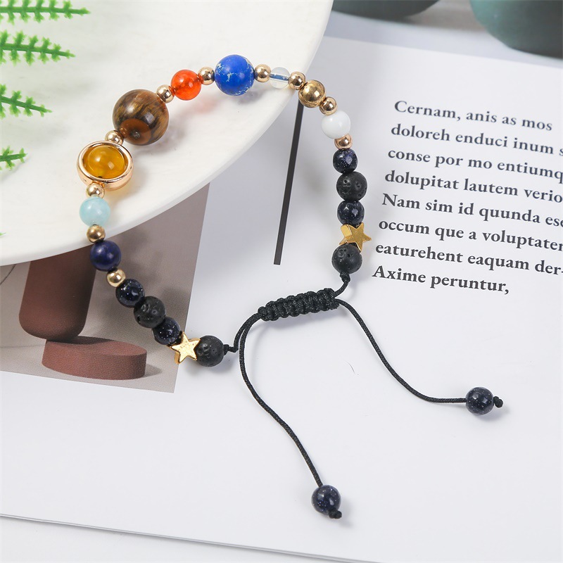 50g Weight Bracelets Classification 1 Piece Quantity Simple Style Round Natural Stone Wholesale Bracelets