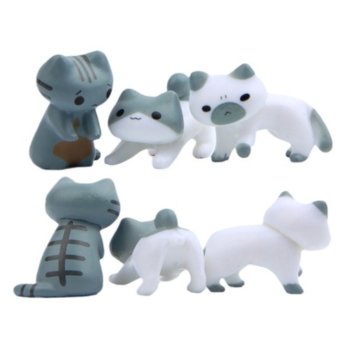 6 types of Japanese cats and cats backyard hand-made DIY small fresh gardening ice cream baked meaty landscaping doll ornaments