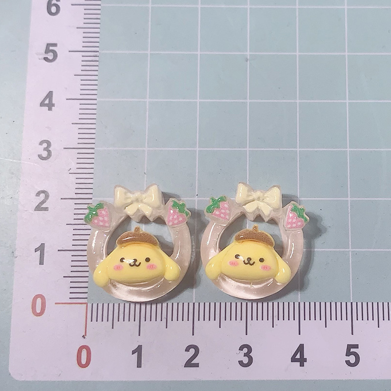 Cestas de flores de fruta de dibujos animados Sanrio accesorios de resina diy caja de teléfono móvil agujero de botón de zapato taza de agua material hecho a mano