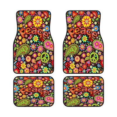 TEMU Retro Smiley Print: Universal Foot Pad - s006