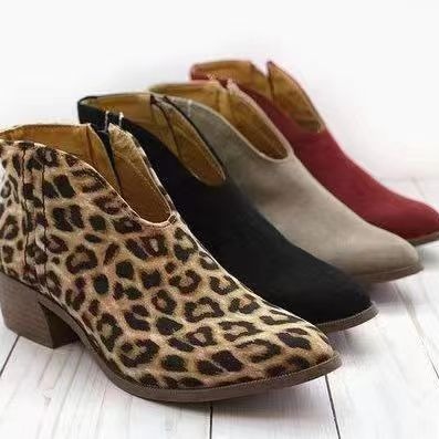 2024秋冬季新款绒面女靴切尔西靴女马丁靴欧美时尚潮流短靴及裸靴