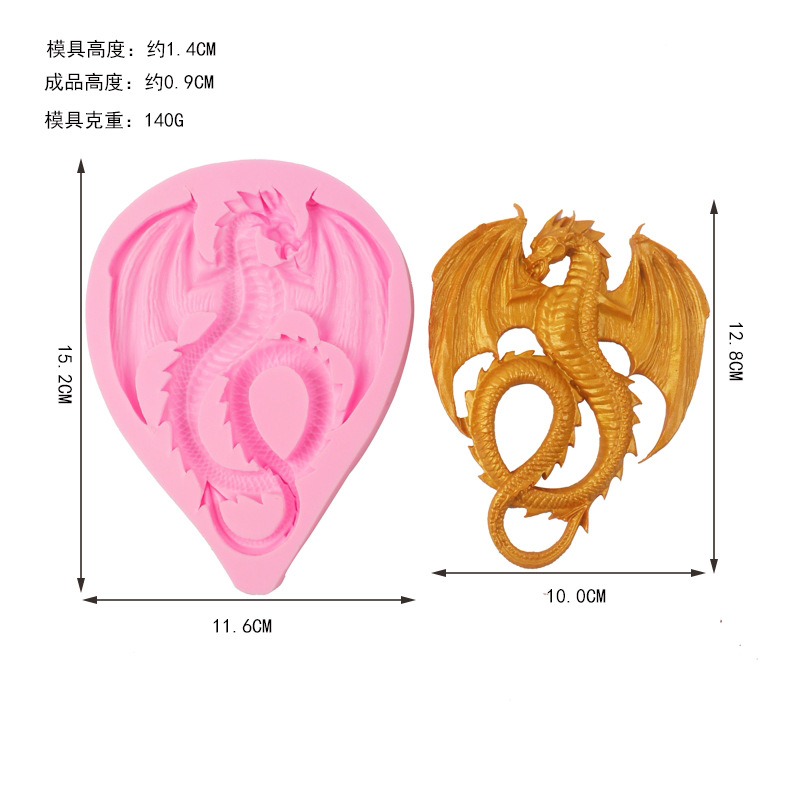 Gran pterosaurus dinosaurio molde de silicona fondant cake molde de hornear molde de decoración de pastel de chocolate