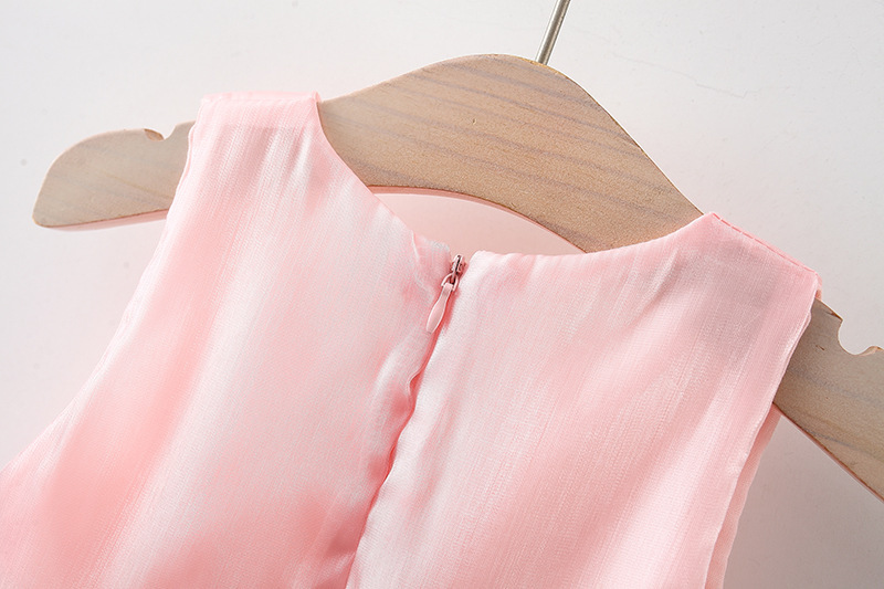 Lindo Color Sólido Nudo De Lazo Algodón Vestidos Para Niñas display picture 10