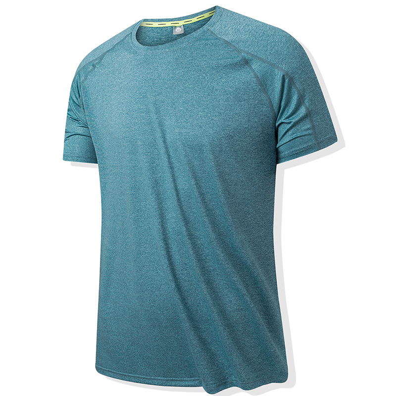 Deportes de verano transfronterizos camiseta de secado rápido correr fitness baloncesto bádminton superior catiónico antibacteriano hombres de manga corta