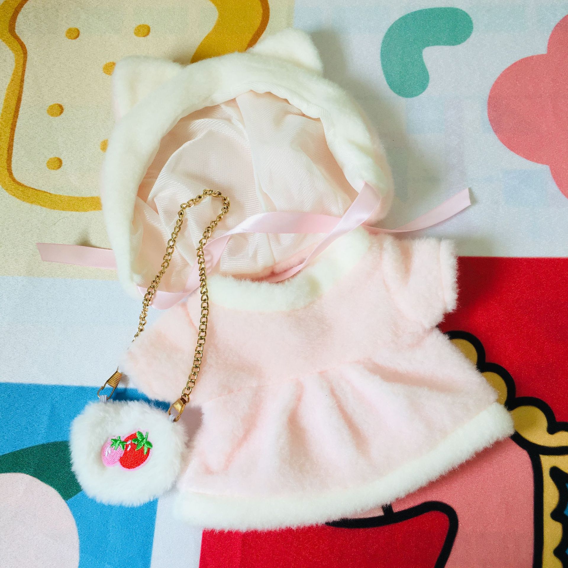 Celebridad en línea ácido hialurónico pato Ropa Accesorios felpa juguete falda pelo banda traje accesorios pequeño pato amarillo muñeca Accesorios