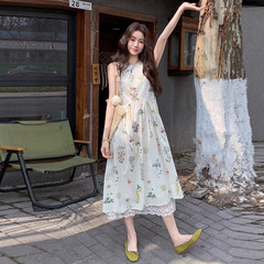 法式复古绣花背心裙女2025夏绝美温柔风减龄显瘦巨好看无袖连衣裙