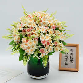 仿真小绣球把花 餐桌装饰花束婚礼摆放花艺 绢布绣球批发油画露薇
