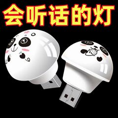音控全知能音声小夜灯七色震える音のタイプのベッドのヘッドライトは電気式の雰囲気のビルのUSB子供の部屋を挿します。