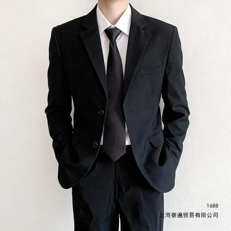 Men's Suit Set Business Casual Professional Formal Wear Wedding Suit Slim Fit Blazer Small Suit Men's In-Stock Wholesale Men's Suit Set Business Casual Professional Formal Wear Wedding Suit Slim Fit Blazer Small Suit Men's In-Stock Wholesale