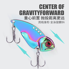 Lure for Sharks|Colorful Chatterbaits VIB Fat Head Long Cast Metal Flash Lures for Spinning Tackle Jighead for Freshwater Largemouth Bass