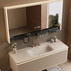 DuPont Corian integrated basin bathroom cabinet set smart hair dryer mirror cabinet hand wash basin pool washroom washstand