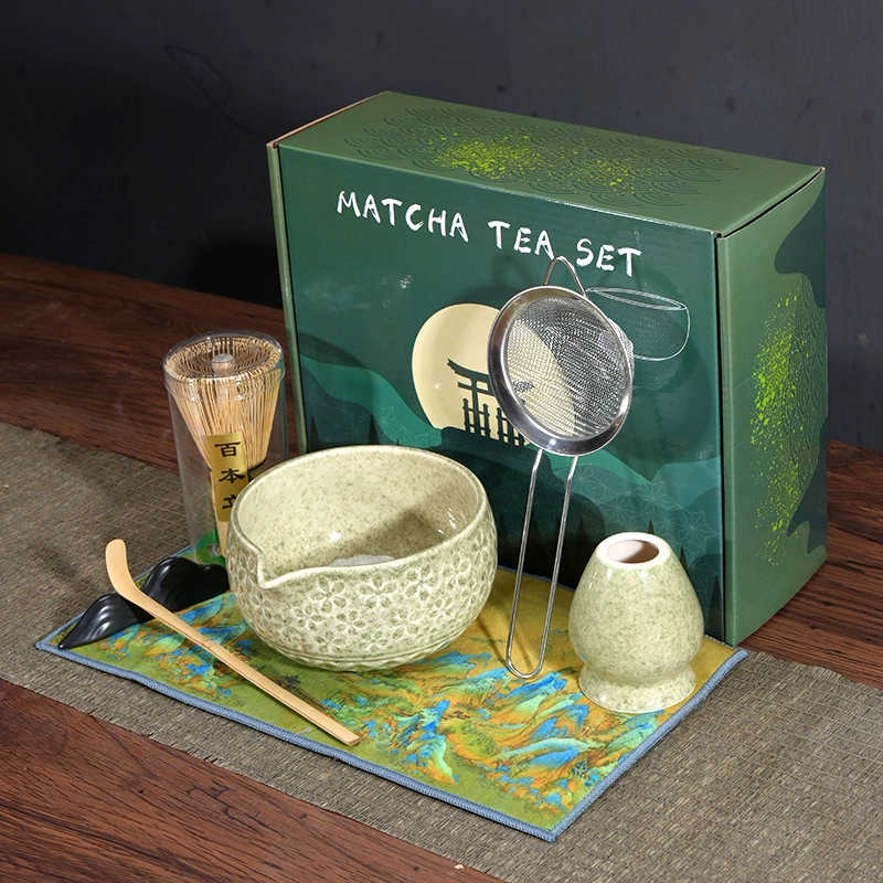Матча, чашка для чая, керамическая японская палочка для смешивания, набор