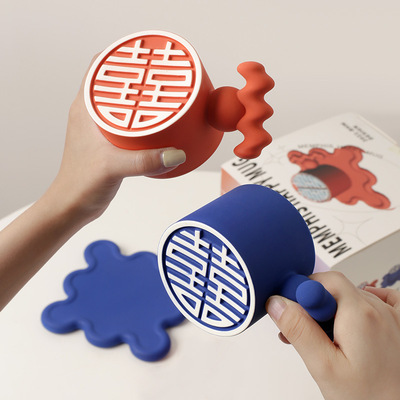 贝汉美陶瓷创意喜字高颜值马克杯咖啡杯水杯结婚伴手礼套装
批发|ru