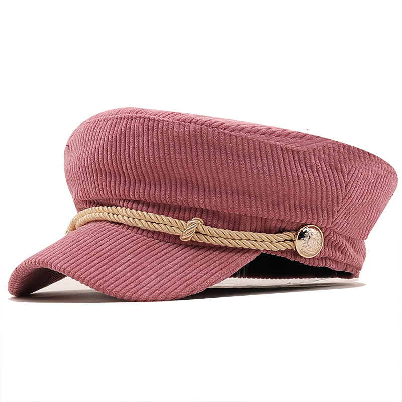Autumn Solid Color Corduroy Octagonal Hat Wholesale Nihaojewelry display picture 10