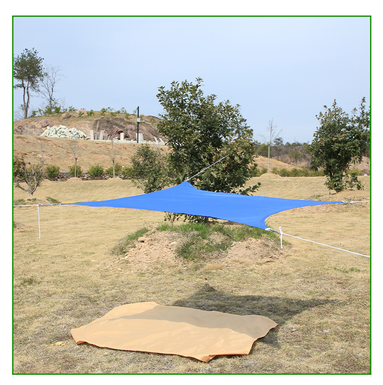 3 * 3 * 3 toldos impermeables y solares triangulares, agua a prueba de lluvia y velas a prueba de rayos ultravioleta en el jardín