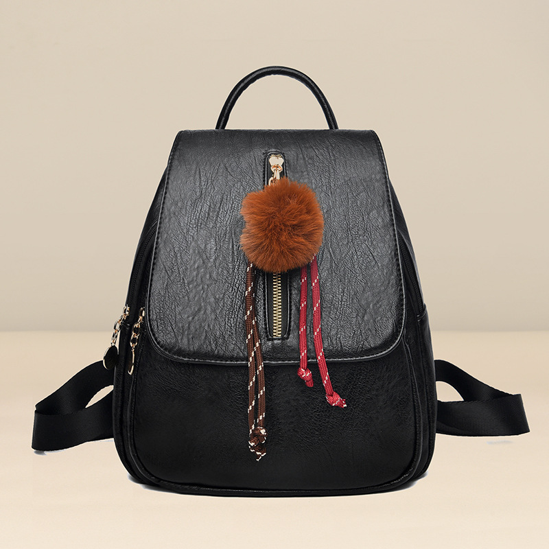 Mochila de nuevo estilo, mochila texturizada, mochila escolar simple, práctica para viajes, ligera, exportación Taizhou, bolso de mujer