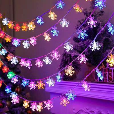 new year Coloured lights flash light String Gypsophila Christmas Spring Festival ornament Room bedroom Coloured lights