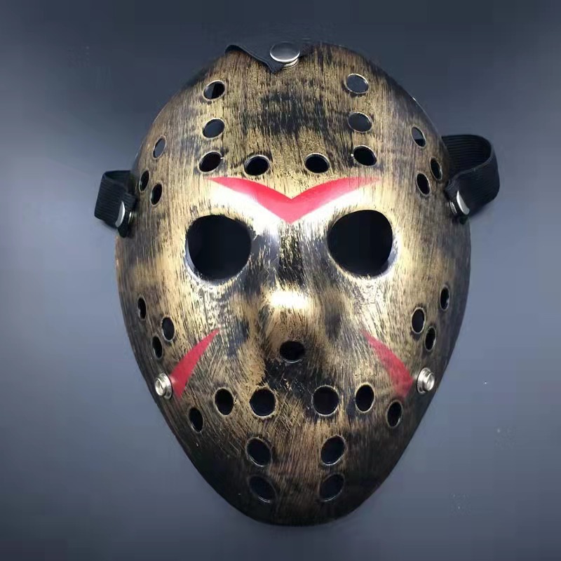 Máscara de Halloween mascarada espesado Jason Cosplay divertido completo cara masculina rendimiento props