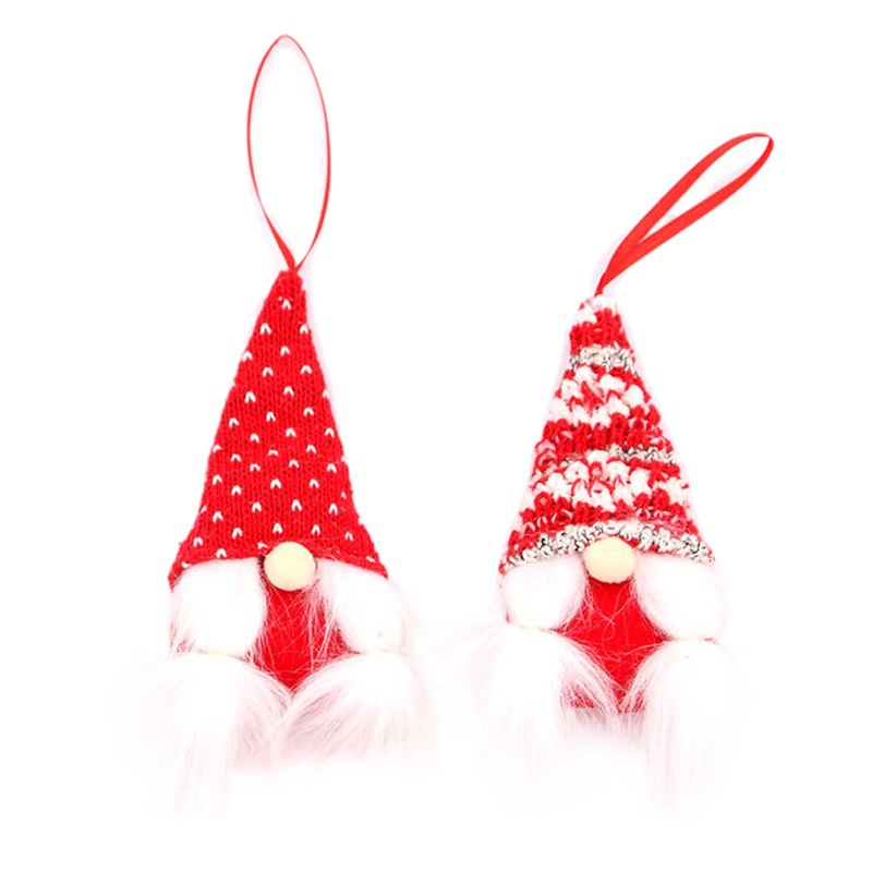 Transfronterizo nueva Navidad pequeña tela colgante sin rostro ancianos nórdico enano Santa Claus colgante pequeño regalo