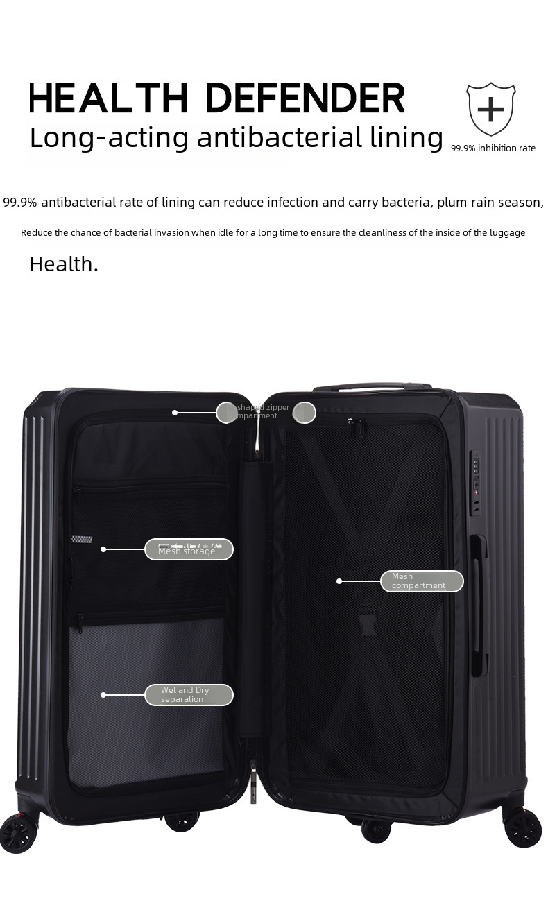 Large Capacity Student Trolley Case 28 Inch Brake Universal Wheel Luggage for Men and Women Password Zipper Suitcase 32