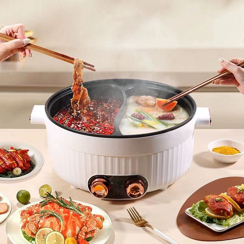 Прямые продажи от производителя двойная кастрюля электрическая кухонная кастрюля большой емкости утолщенная бытовая интегрированная многофункциональная неслоистая с антипригарным покрытием специальная кастрюля