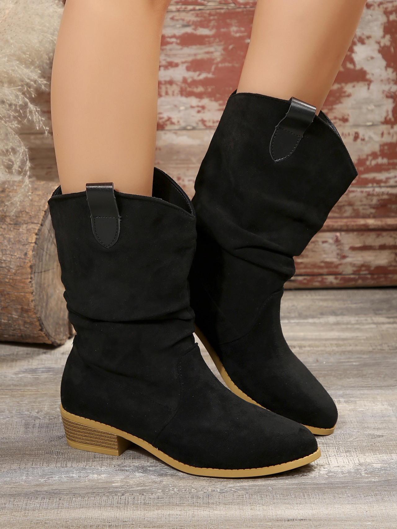 Women's Shoes 2024 autumn and winter new women's all match Martin boots fashion trend suede Martin boots large size women's boots_voghion.com