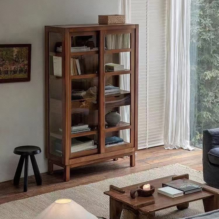 Old Elm Bookcase Entrance Partition Tea Multi-Layer Display Cabinet Antique Storage Rack Shelf Living Room Storage Cabinet