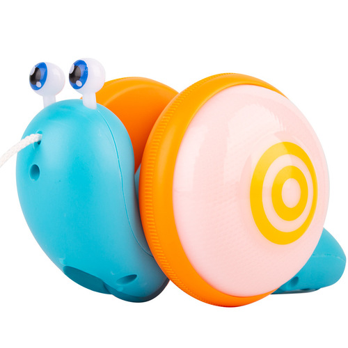Leash snail same style children's creative fiber rope light music pull string pull baby toddler toy