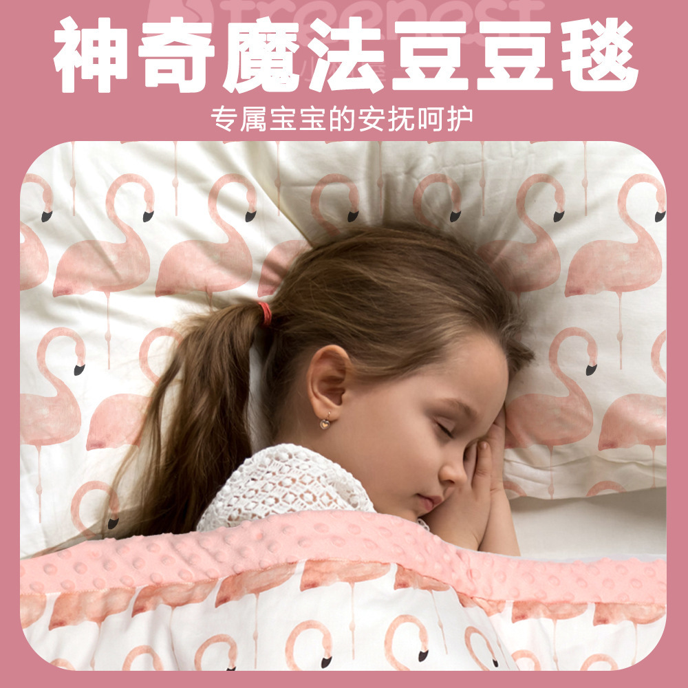 Mamibaby Beanie 담요 아기 실내 에어컨 담요 아기 낮잠 담요 두꺼운 만화 스타일 퀼트