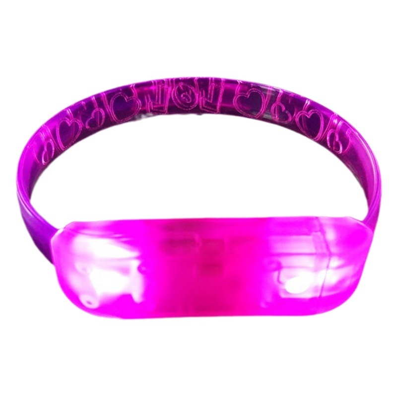 Square TPU bracelet concert cheer flash bracelet silicone luminous bracelet multi-color optional printing LOG